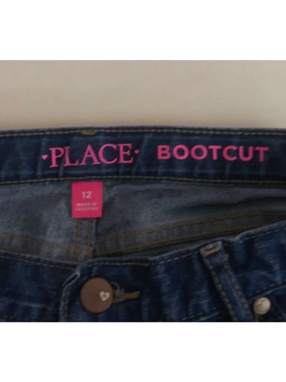 Childrens Place Bootcut Dark Wash Blue Jeans Girl's Size 12
